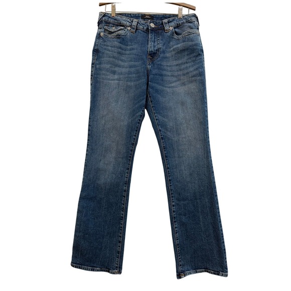 True Religion Denim - True Religion Becca Mid Rise Bootcut Jeans Medium Wash Blue 33 -See Measurements